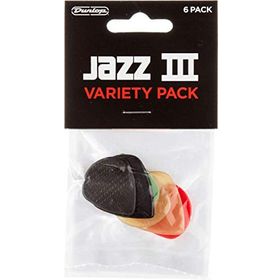 Jim Dunlop PVP103 Jazz III Çeşitli 6'lı Pena