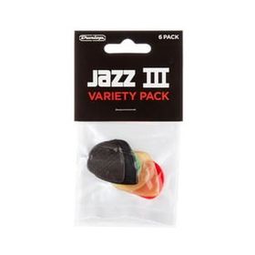 Jim Dunlop PVP103 Jazz III Çeşitli 6'lı Pena