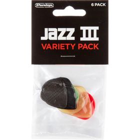 Jim Dunlop PVP103 Jazz III Çeşitli 6'lı Pena