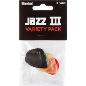 Jim Dunlop PVP103 Jazz III Çeşitli 6'lı Pena