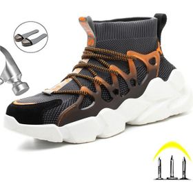 Jinhe Turuncu Çelik Burunlu Unisex İş Ayakkabısı