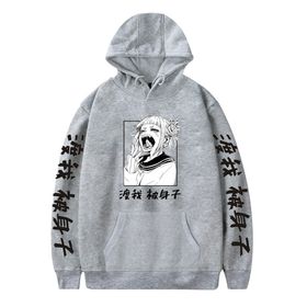 Jiumaocleu My Hero Academia Himiko Toga 3D Baskı Gri Renk Unisex Sweatshirt