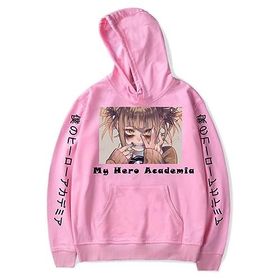 Jiumaocleu My Hero Academia Himiko Toga/Bakugou Katsuki 3D Baskı Gri Renk Unisex Sweatshirt