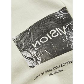 JJXX 12217323 Bisiklet Yaka Beyaz Kadın Sweatshirt