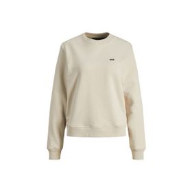 JJXX 12223962 Yuvarlak Yaka Baskılı Ekru Kadın Sweatshirt