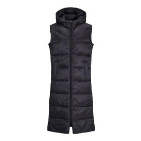 JJXX 12245694-Black Jxnora Lightweight Long Vest Otw Kadın Siyah Mont