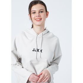 JJXX Jxcarla Ls Kapüşonlu Oversize Düz Krem Kadın Sweatshirt