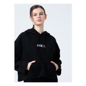 JJXX Jxcarla Ls Kapüşonlu Oversize Düz Siyah Kadın Sweatshirt