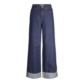 JJXX JXTOKYO Wide Fold HW R6055 DNM SN Koyu Mavi Denim Kadın Jeans