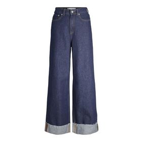 JJXX JXTOKYO Wide Fold HW R6055 DNM SN Koyu Mavi Denim Kadın Jeans