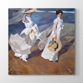 Joaquin Sorolla - Walk On The Beach Tablosu