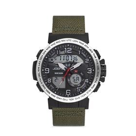 JoeFox JFP1111 Dijital Analog Kanvas Kordon Erkek Kol Saati