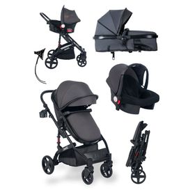Joell Truva 1712 Travel Sistem Siyah Füme Bebek Arabası