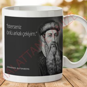 Johannes Gutenberg Mizahi Sözler Baskılı Kupa