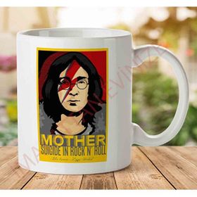 John Lennon Ziggy Stardust Mother Suicide in Rock And Roll Baskılı Kupa