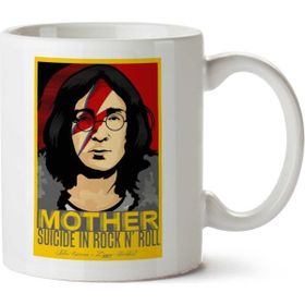 John Lennon Ziggy Stardust Mother Suicide in Rock And Roll Baskılı Kupa