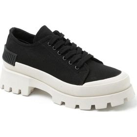 John May RD-4387 Keten Siyah Kadın Spor Ayakkabı