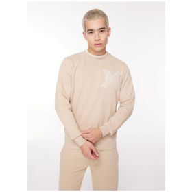 John Richmond UMA23016FE Bej Bisiklet Yaka Erkek Sweatshirt
