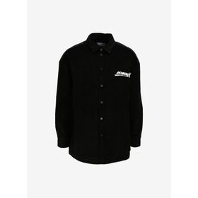 John Richmond UMA23111CA Siyah Slim Fit Gömlek Yaka Erkek Gömlek