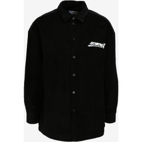John Richmond UMA23111CA Siyah Slim Fit Gömlek Yaka Erkek Gömlek
