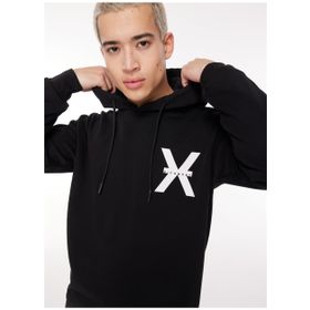 John Richmond UMA23176FE Siyah Kapüşon Yaka Erkek Sweatshirt