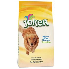 Joker Tavuk Etli Tam Kuru 3 kg Yetişkin Köpek Maması
