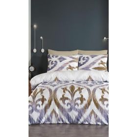 Jolly Home 200x220 cm Arya Mavi 4 Mevsim Çift Kişilik Kapitoneli Nevresim Takımı