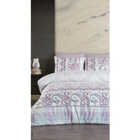 Jolly Home 4 Mevsim Çift Kişilik Kapitoneli Melina Lila Mint Nevresim Takımı