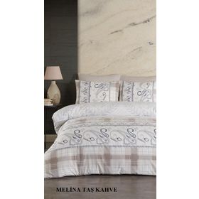 Jolly Home 4 Mevsim Tek Kişilik Kapitoneli Melina Taş Kahve Nevresim Takımı