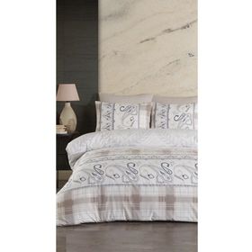 Jolly Home 4 Mevsim Tek Kişilik Kapitoneli Melina Taş Kahve Nevresim Takımı