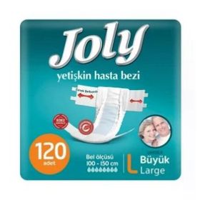 Joly 120 Adet Large Belbantlı Hasta Bezi