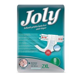 Joly Belbantlı 2XL Yüksek Emici 8 Adet Hasta Bezi