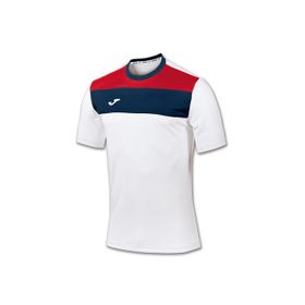 Joma 100224.207 Beyaz Crew White Royal T-Shirt Erkek Futbol Tişörtü
