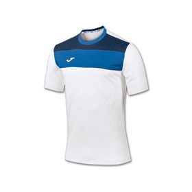 Joma 100224.207 Beyaz Crew White Royal T-Shirt Erkek Futbol Tişörtü