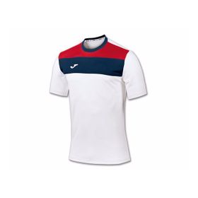Joma 100224.207 Beyaz Crew White Royal T-Shirt Erkek Futbol Tişörtü
