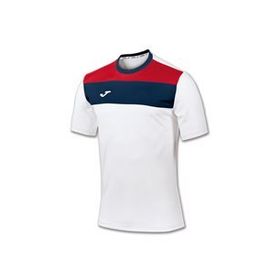 Joma 100224.207 Beyaz Crew White Royal T-Shirt Erkek Futbol Tişörtü