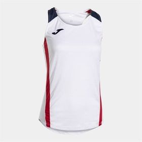 Joma 902521.206 Montreal Kadın Kolsuz Beyaz Kırmızı Spor Tişört