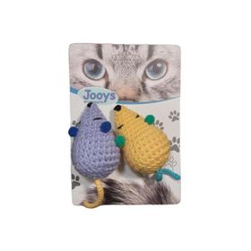 Jooys 300-50997 Amigurumi İkili Fare Kedi Oyuncağı