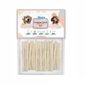 Jooys Beyaz Burgu Çubuk 100'lü Köpek Ödül Kemiği