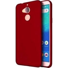 Jopus General Mobile Gm 8 Mat Premium Kırmızı Silikon Kılıf + Cam Ekran Koruyucu