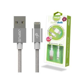 Jopus Micro JO-DK3 1.2 mt Stylish Cloth Gri Data Kablosu