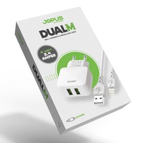 Jopus Universal Lightning Jo-du01 Dualm 2in1 2,4 A Beyaz Şarj Seti