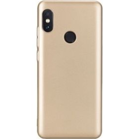 Jopus Xioami Mi A2 Mat Premium Gold Silikon Kılıf + Cam Ekran Koruyucu