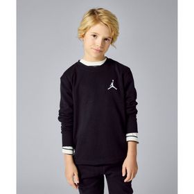 Jordan 95C578-023 Siyah Essentials Fleece Crewneck Sweatshirt Çocuk Sweatshirt