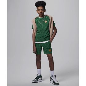 Jordan 95D146-E1P Yeşil Fuel Up Cool Down French Terry Shorts Çocuk Şort