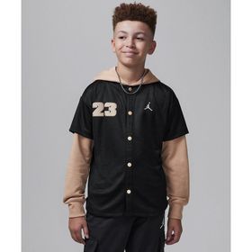 Jordan 95D542-023 Siyah Hooded Jumpman Baseball Pullover Çocuk Sweatshirt