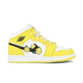 Jordan AV5174-700 1 Mid Dynamic Yellow Floral Kadın Spor Ayakkabı