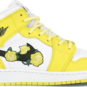 Jordan AV5174-700 1 Mid Dynamic Yellow Floral Kadın Spor Ayakkabı