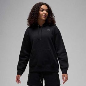 Jordan FV7050-010 Siyah Flight Fleece Satin Lined Pullover Hoodie Kadın Sweatshirt