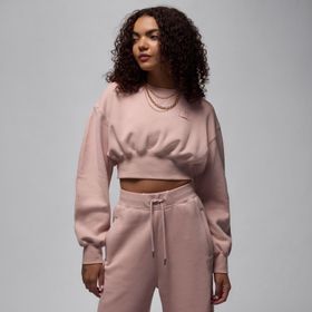 Jordan FV7152-601 Pembe Flight Fleece Cropped Kadın Sweatshirt